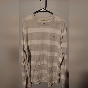 Abercrombie & Fitch Muscle Long Sleeve Striped Shirt Moose Logo XXL Preppy Y2K